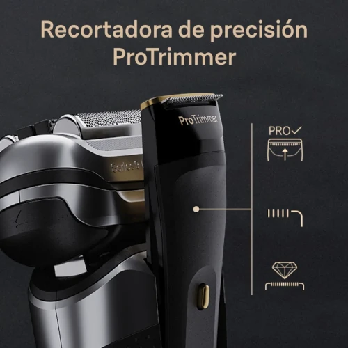 Recortadora ProTrimmer integrada con afeitadora Braun Series 9 Pro+